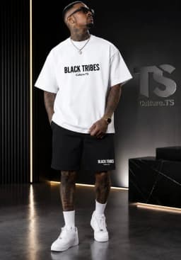 Black Tribes Culture.TS Men's Casual T-Shirt & Shorts Set 1
