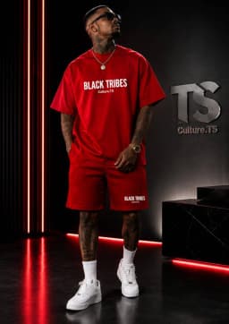 Black Tribes Culture.TS Men's Casual T-Shirt & Shorts Set 2